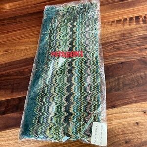 Missoni Fringe Scarf - Teal NWT